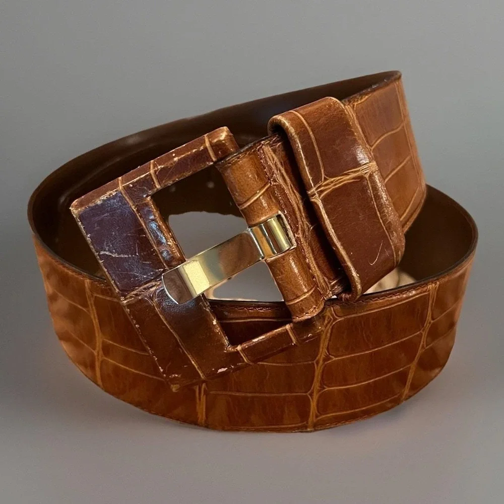 Claudio Orciani Genuine Leather Brown Belt Handmade In Italy For Bonwit Teller